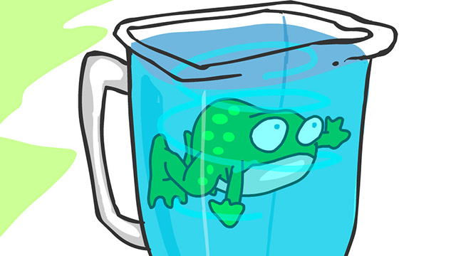 Frog in a Blender - Joe Cartoon